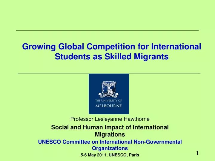 growing global competition for international students as skilled migrants n.