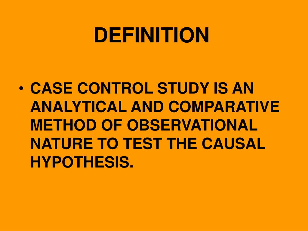 hypothesis for case control study