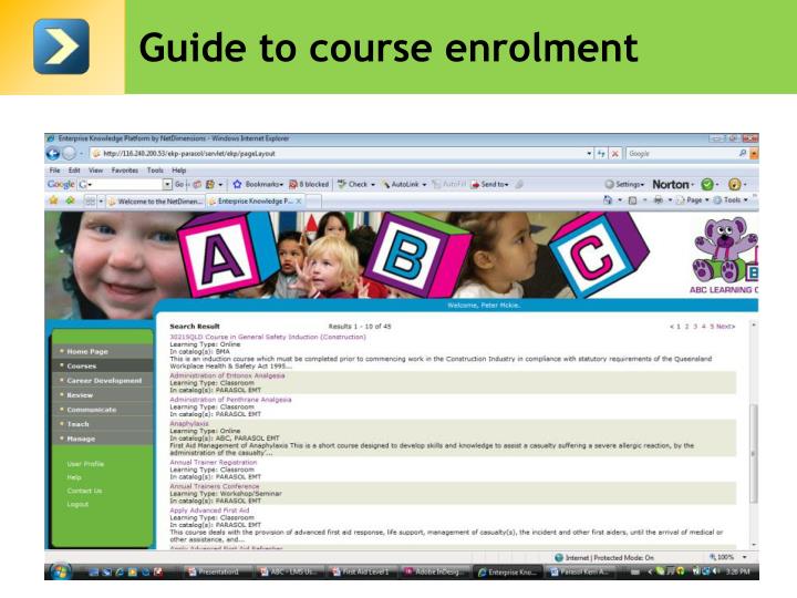 guide to course enrolment n.