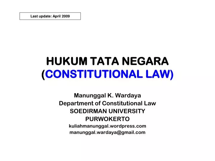 hukum tata negara constitutional law n.