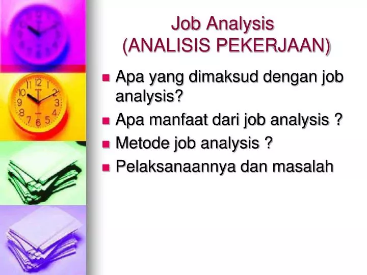 job analysis analisis pekerjaan n.