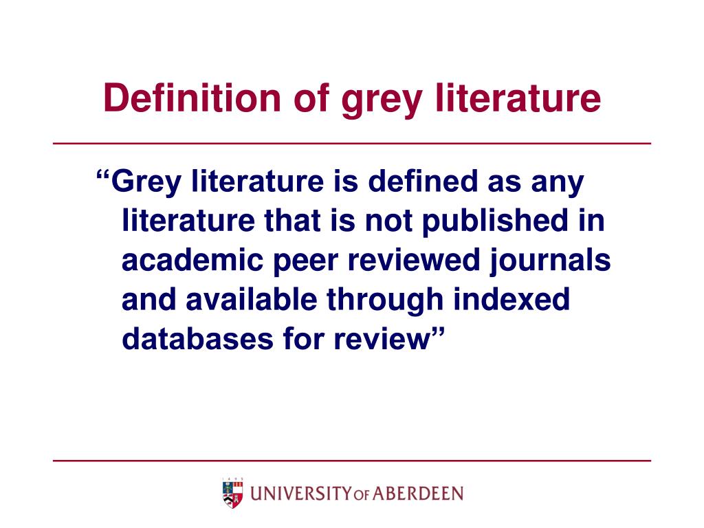 definition grey literature