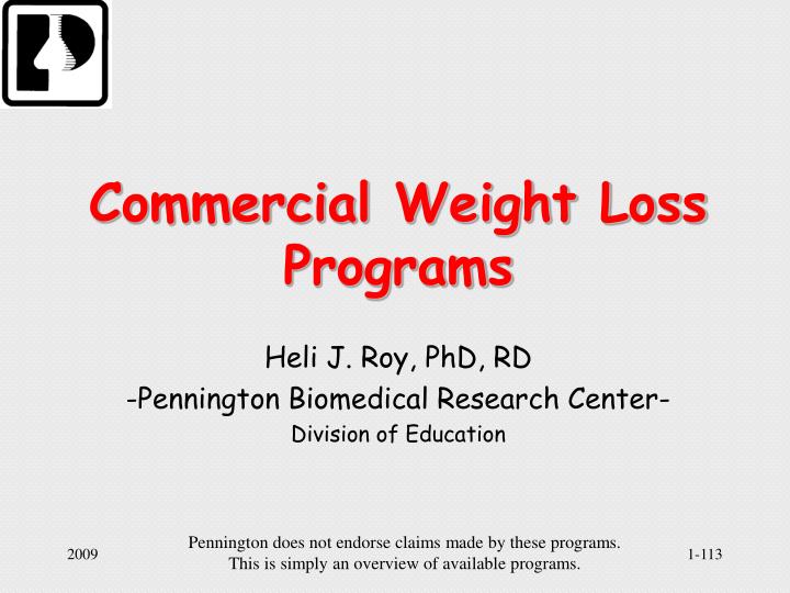 commercial weight loss programs n.