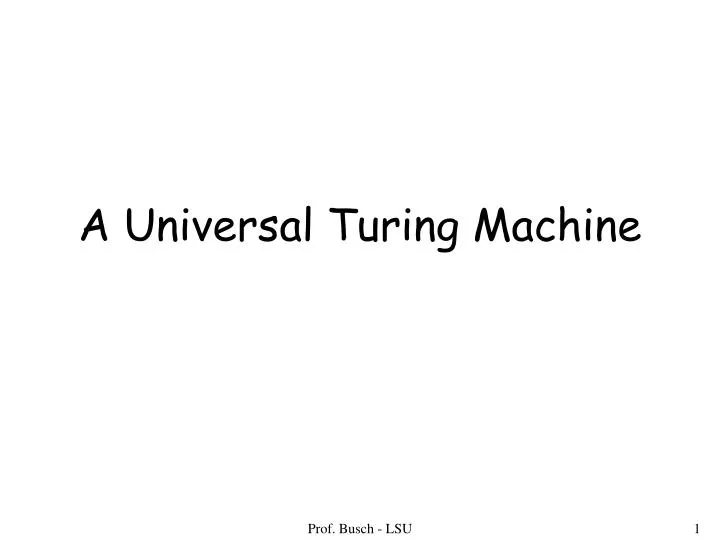 a universal turing machine n.