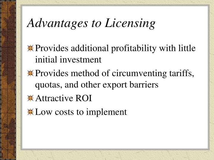 PPT Chapter 9 Global Market Entry Strategies Licensing, Investment