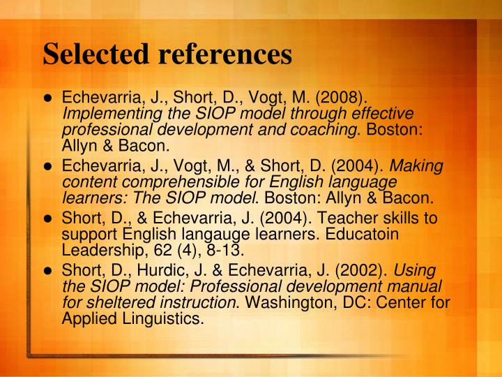 PPT - The SIOP MODEL “Sheltered Instruction Observation Protocol ...