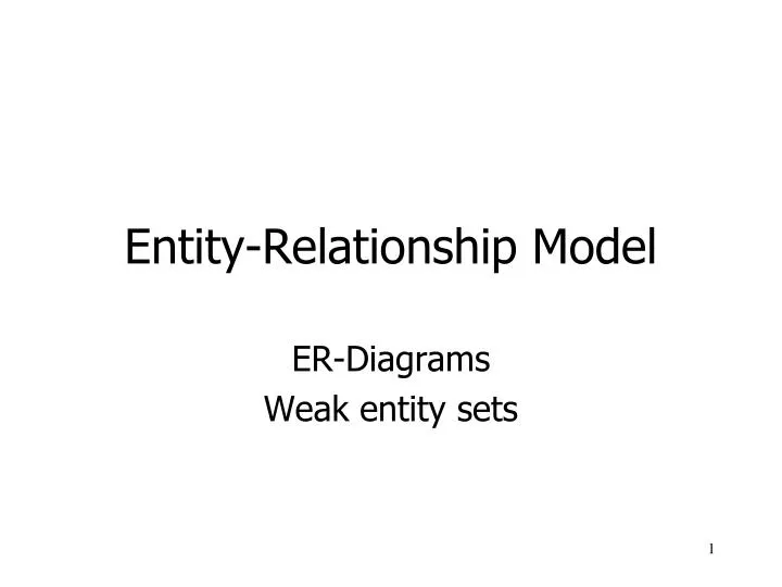 entity relationship model n.