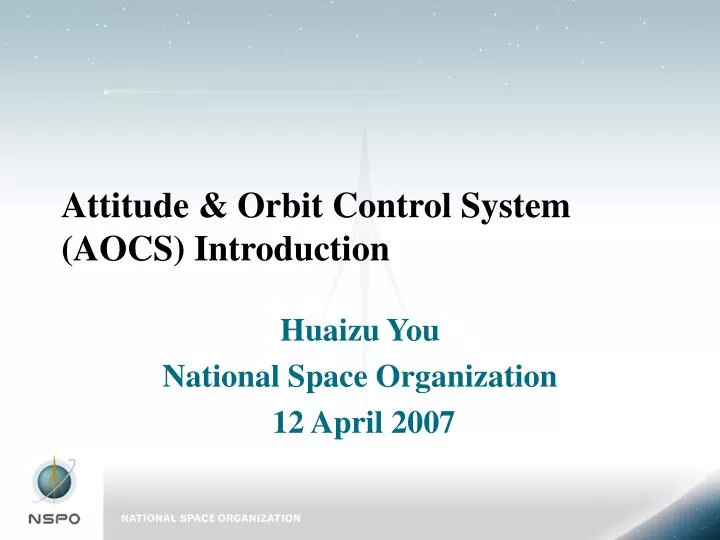 PPT Attitude & Orbit Control System (AOCS) Introduction PowerPoint