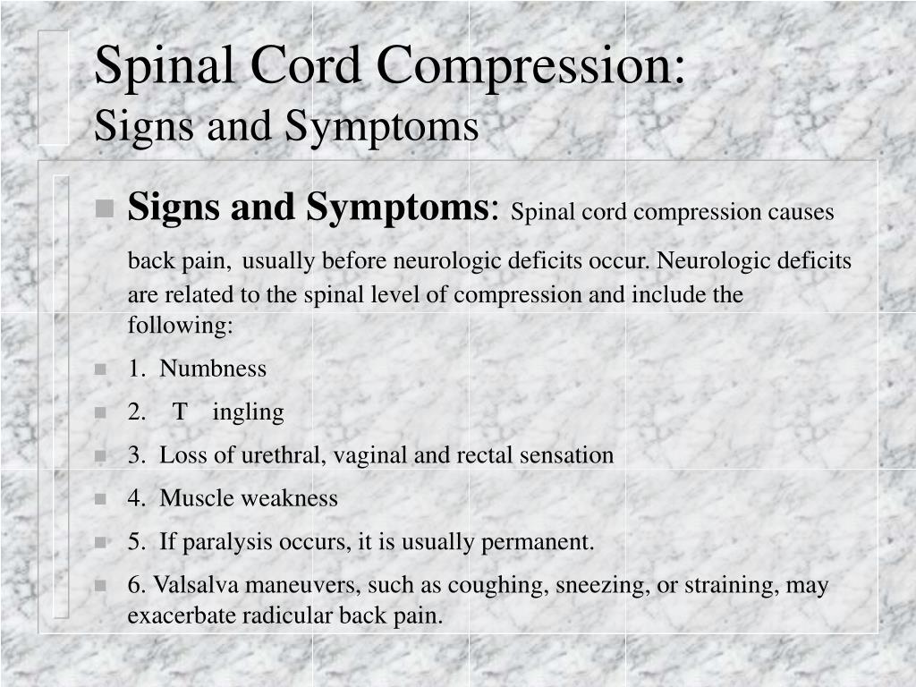 PPT - Spinal Cord Compression: A Case Study PowerPoint Presentation, free  download - ID:306649