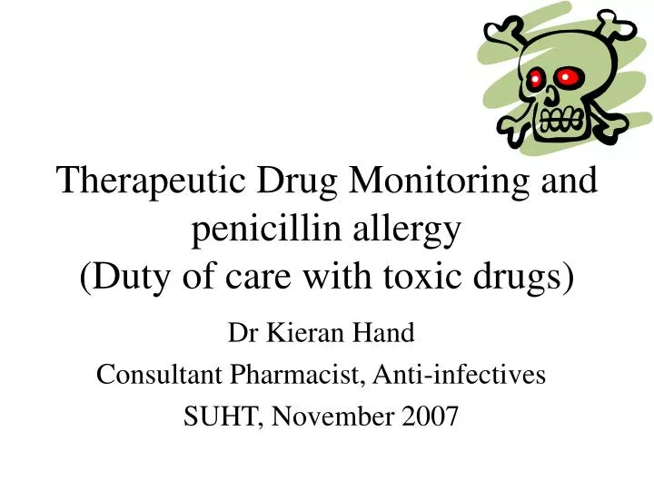 ppt presentation therapeutic drug monitoring