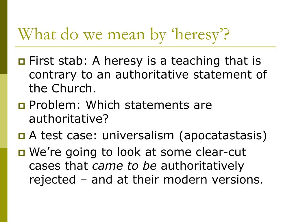 Heresy Meaning