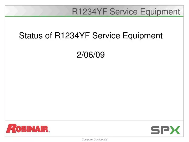 r1234yf service equipment n.
