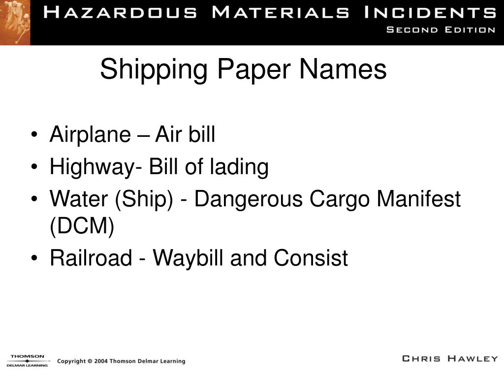 PPT - Hazardous Materials Incidents by Chris Hawley PowerPoint ...