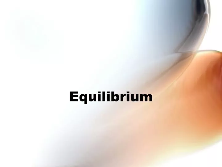 equilibrium n.