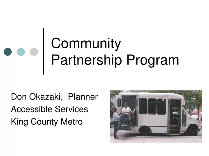 community partnership program n.