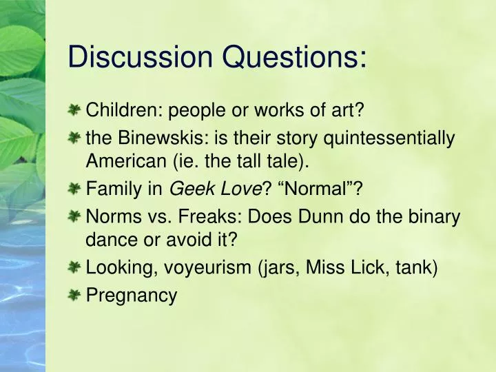 PPT Discussion Questions PowerPoint Presentation, free download ID308380