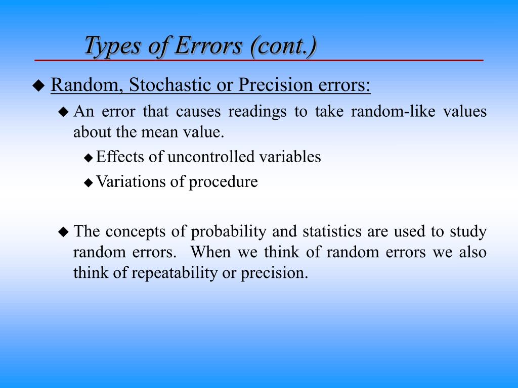 presentation about errors