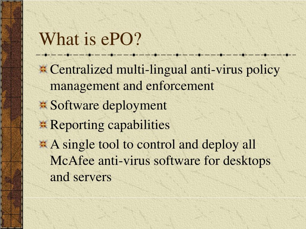 presentation of information epo