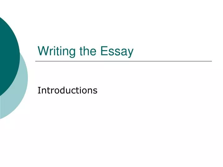 writing the essay n.