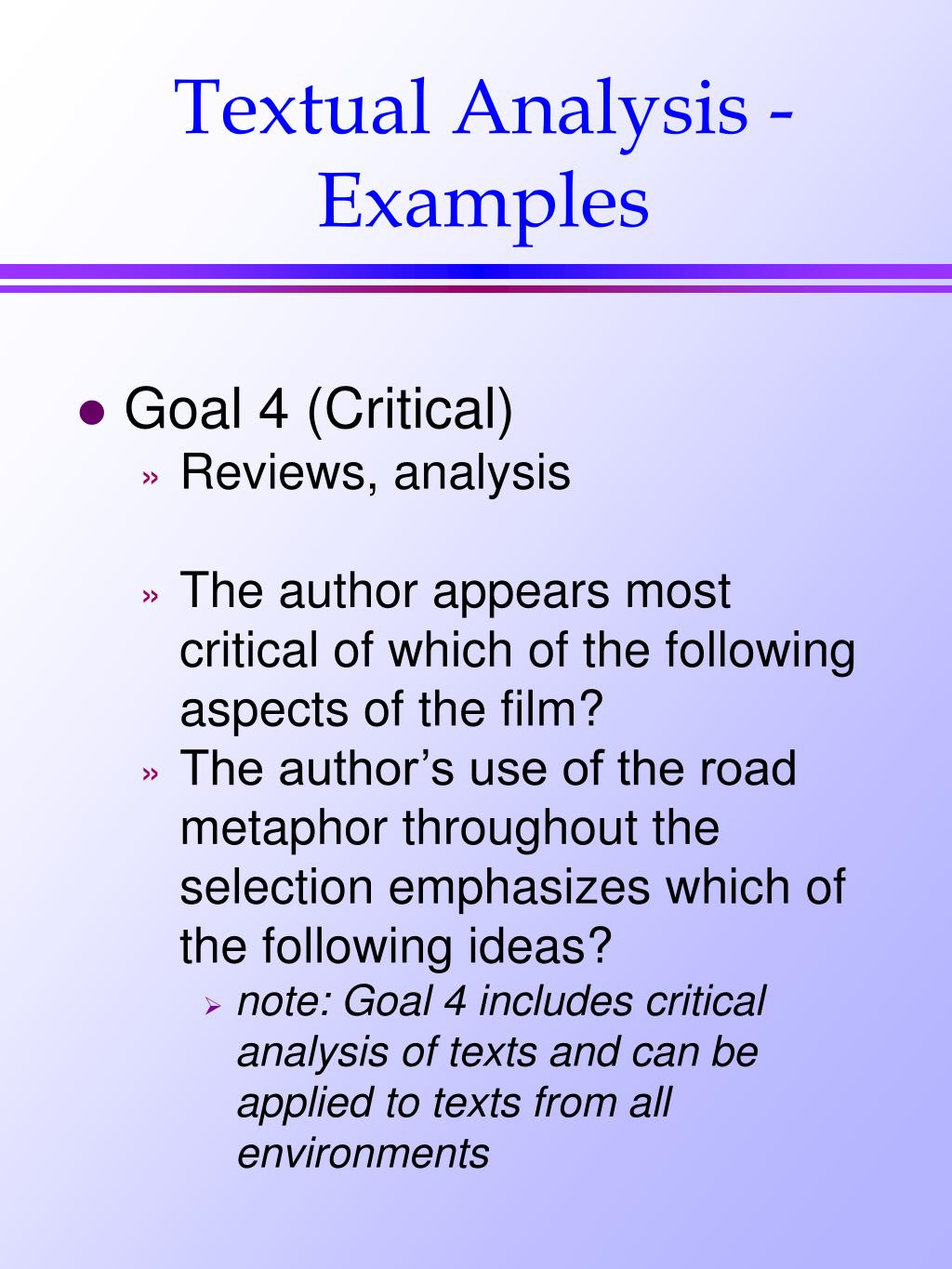 literature review textual analysis