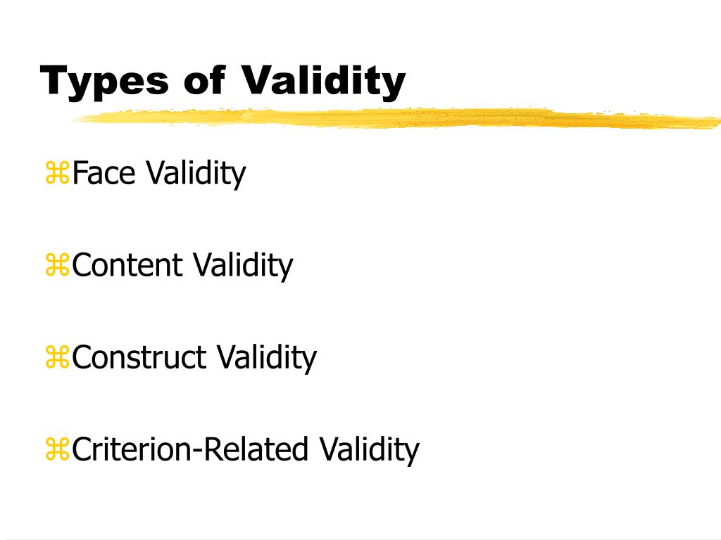 types of reliability and validity