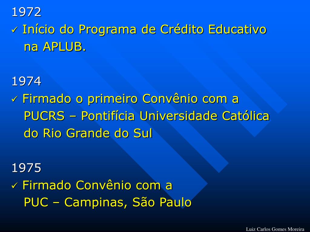 PPT - FUNDAPLUB Fundação APLUB de Crédito Educativo PowerPoint Presentation  - ID:309793