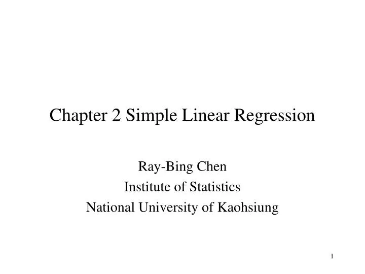 chapter 2 simple linear regression n.