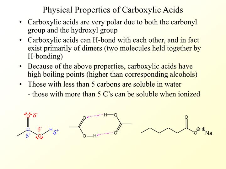 Five Chemical Properties Of Carboxylic Acid PPT - Structure and Naming of Carboxylic Acids PowerPoint Presentation