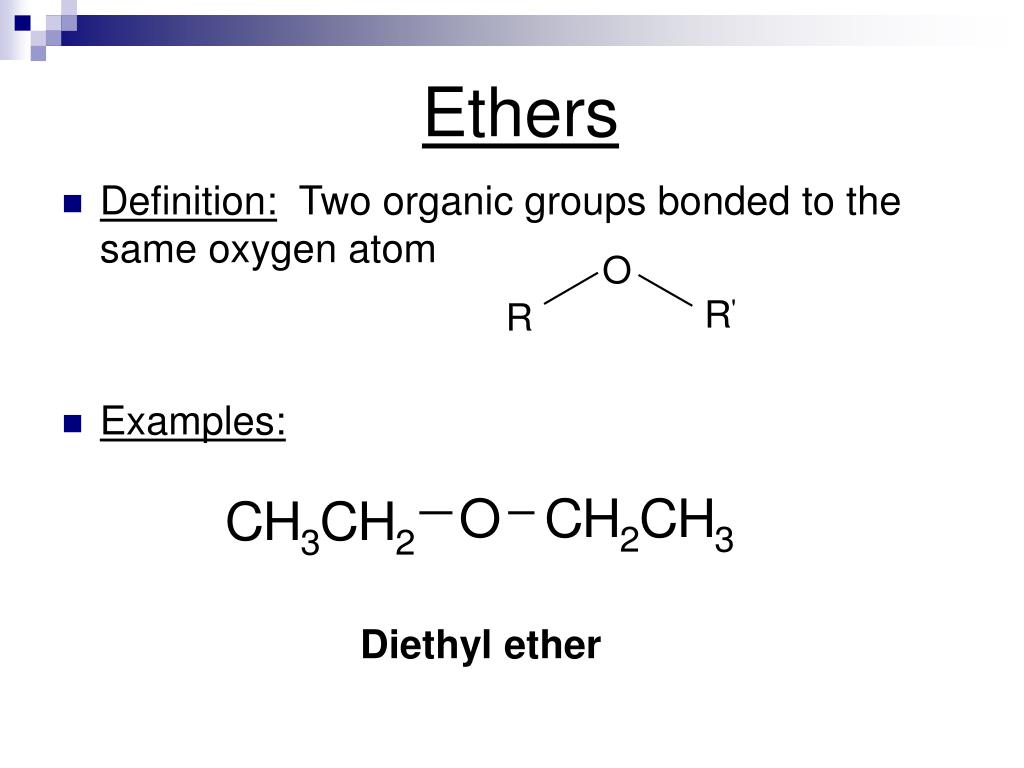 ethers chem defintion