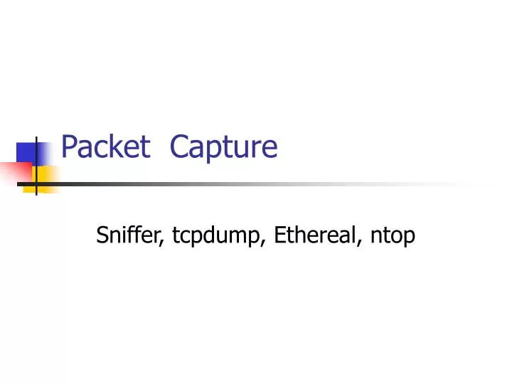 packet capture n.