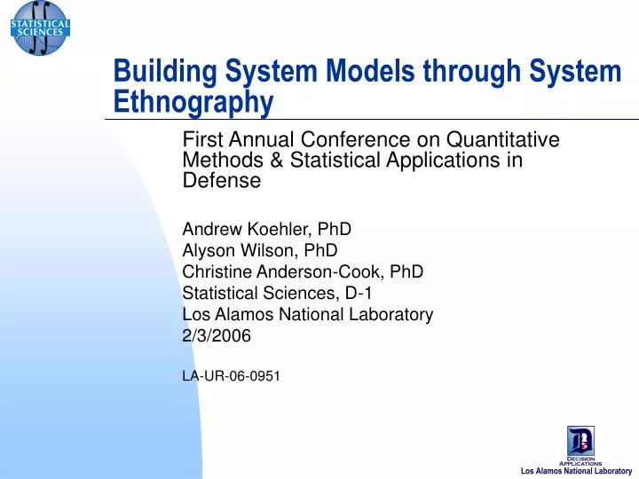 building system models through system ethnography n.