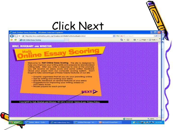 Holt online essay scoring online