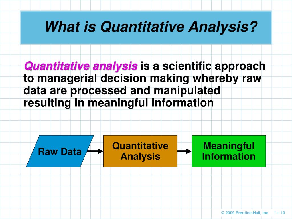 analytical techniques in quantitative research