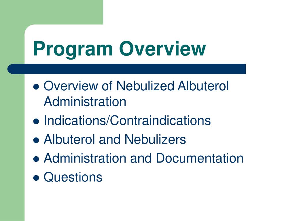 PPT - Albuterol Administration Training Program PowerPoint Presentation -  ID:311037