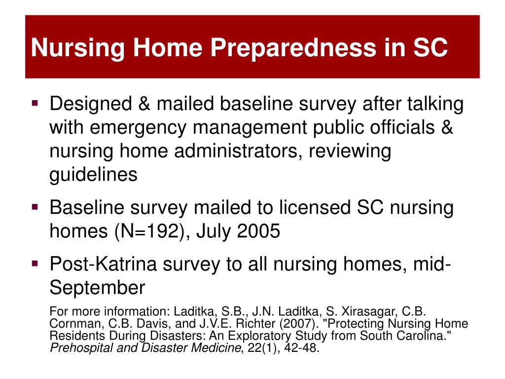 PPT Emergency Preparedness in Nursing Homes and Agencies Providing In