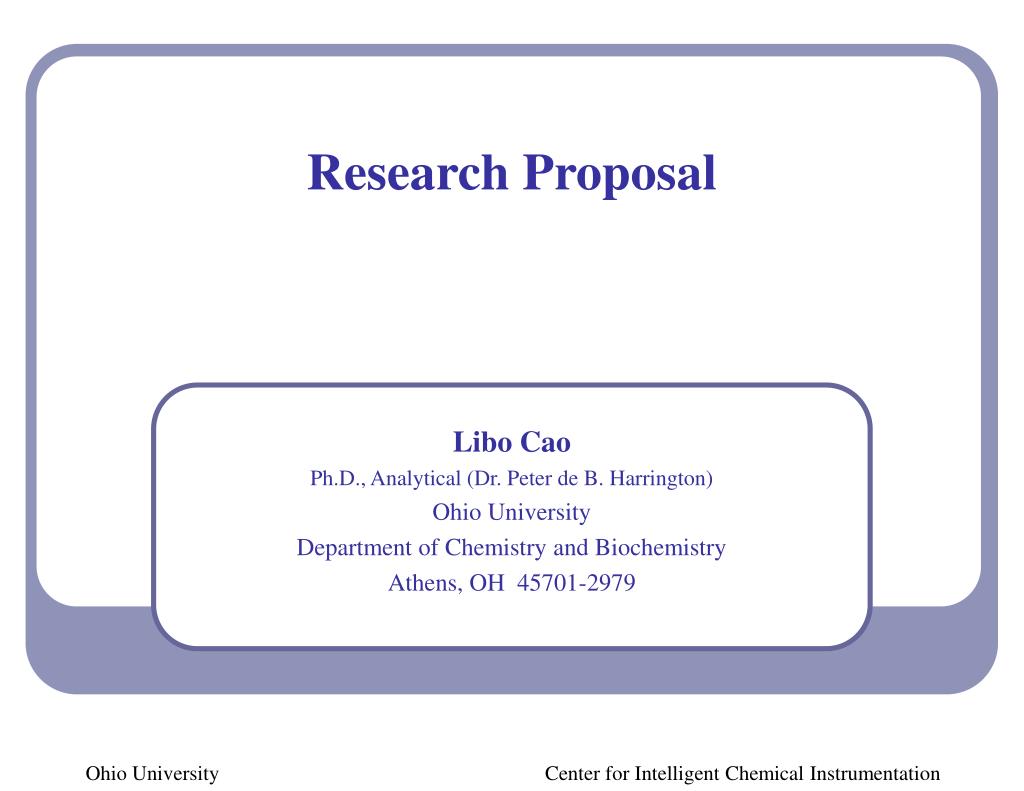 research proposal presentation slideshare