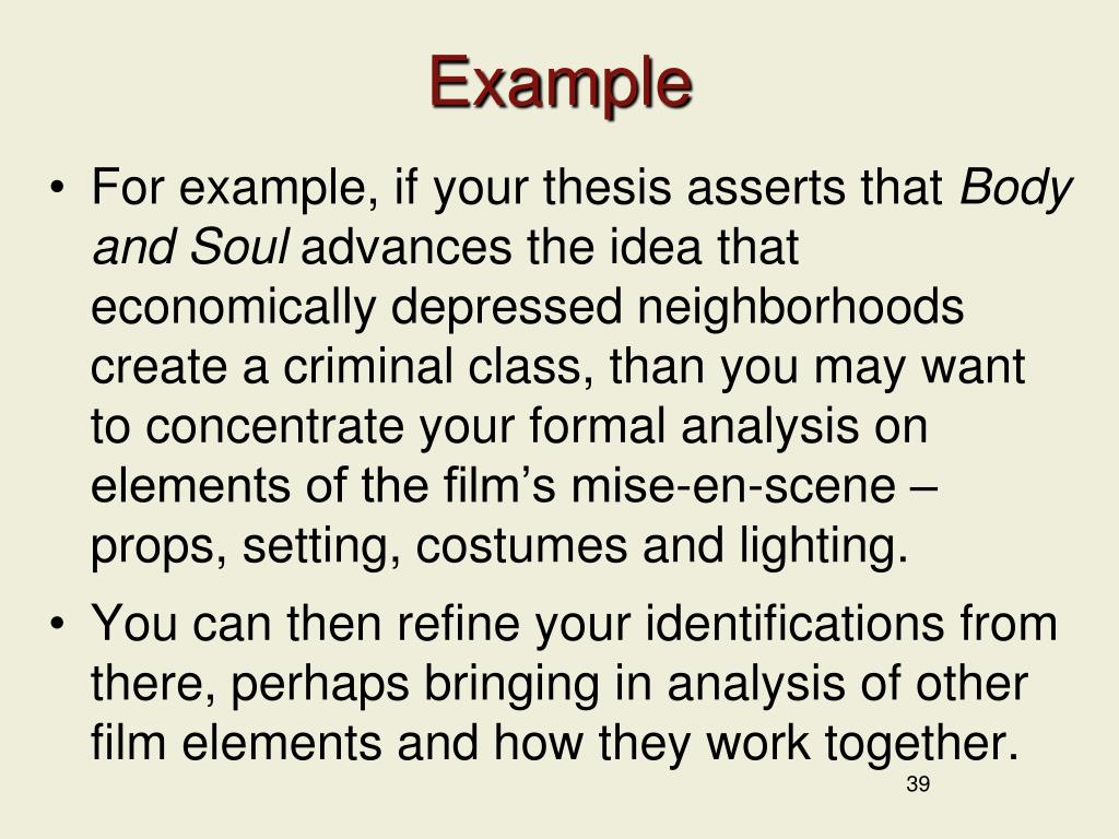formal analysis example