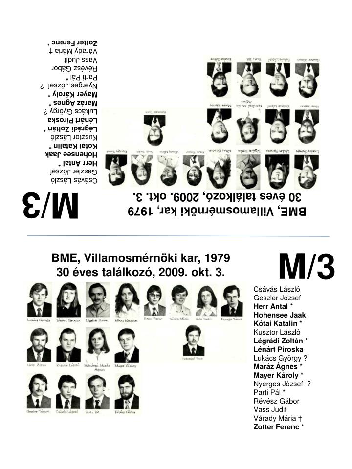 PPT - BME, Villamosmérnöki kar, 1979 30 éves találkozó, 2009. okt. 3.  PowerPoint Presentation - ID:311780