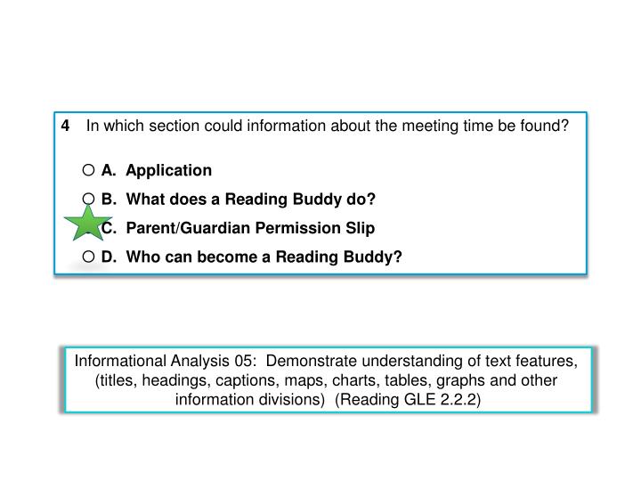 Ppt Every Buddy Loves To Read Become A Ralston Reading 4 In Which Section Could Information About The Meeting Time