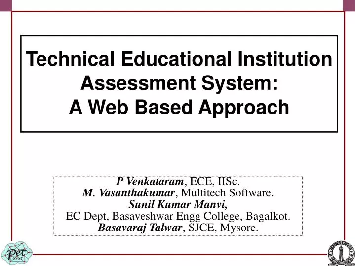 technical educational institution assessment system a web based approach n.