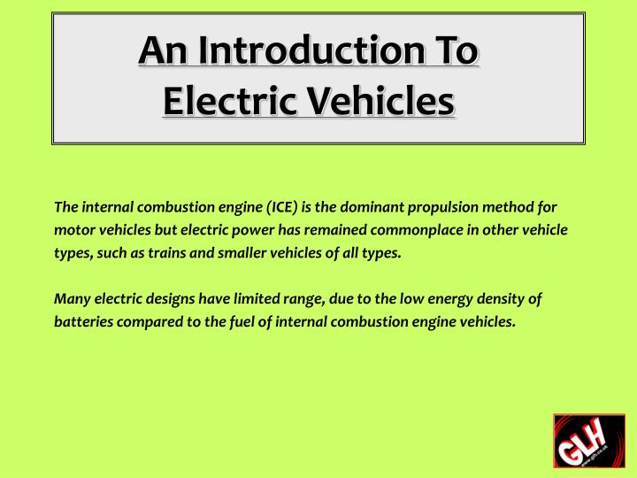 PPT An Introduction To Electric Vehicles PowerPoint Presentation ID