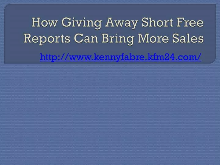 how giving away short free reports can bring more sales n.