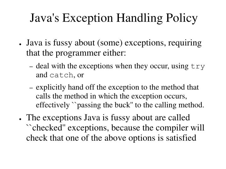 PPT - Java Exception Handling PowerPoint Presentation - ID:312922