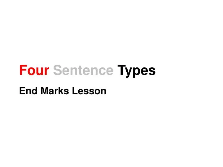four sentence types n.