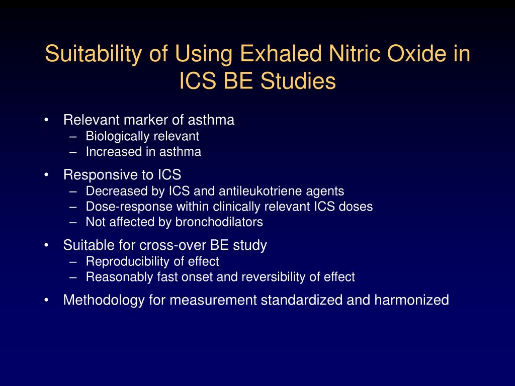 PPT Exhaled Nitric Oxide Model for Inhaled Corticosteroid Doseresponse PowerPoint