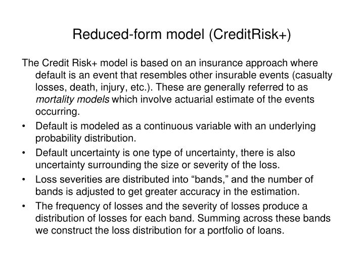 ppt credit risk models powerpoint presentation id 314811 reduced form model