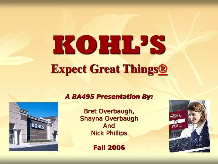 kohl s expect great things n.