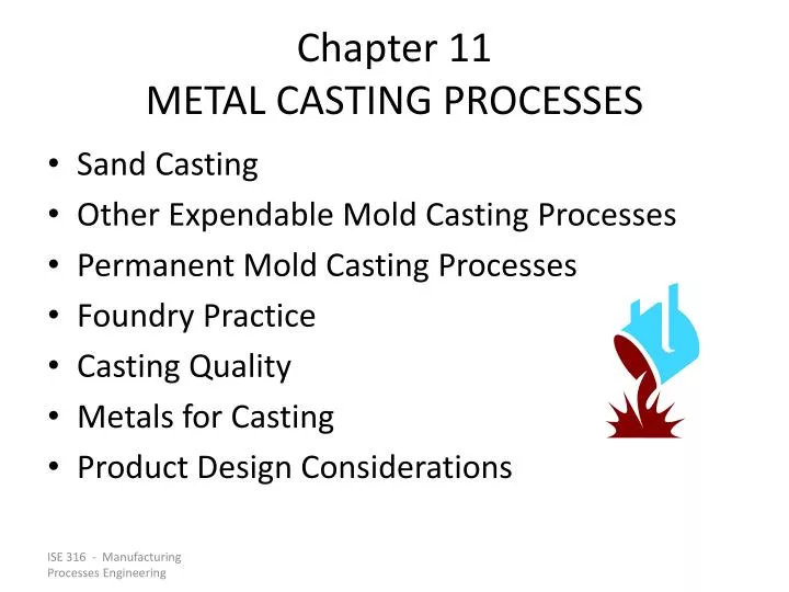 chapter 11 metal casting processes n.