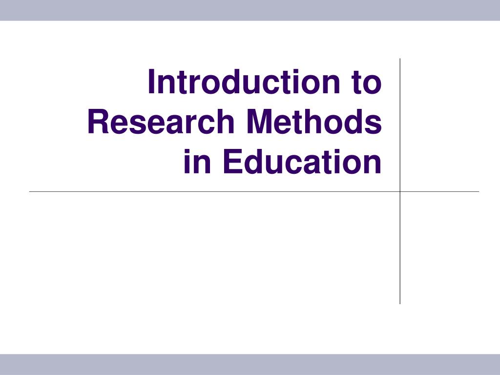 introduction in research methods