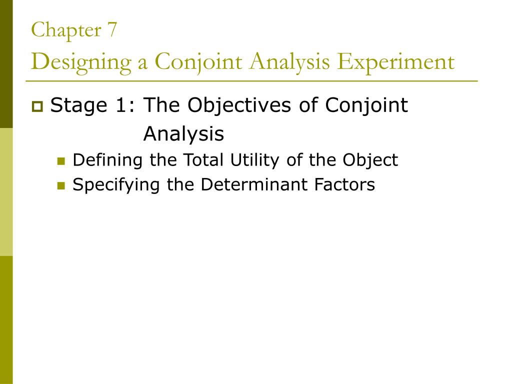 PPT - Multivariate Data Analysis Chapter 7 - Conjoint Analysis ...